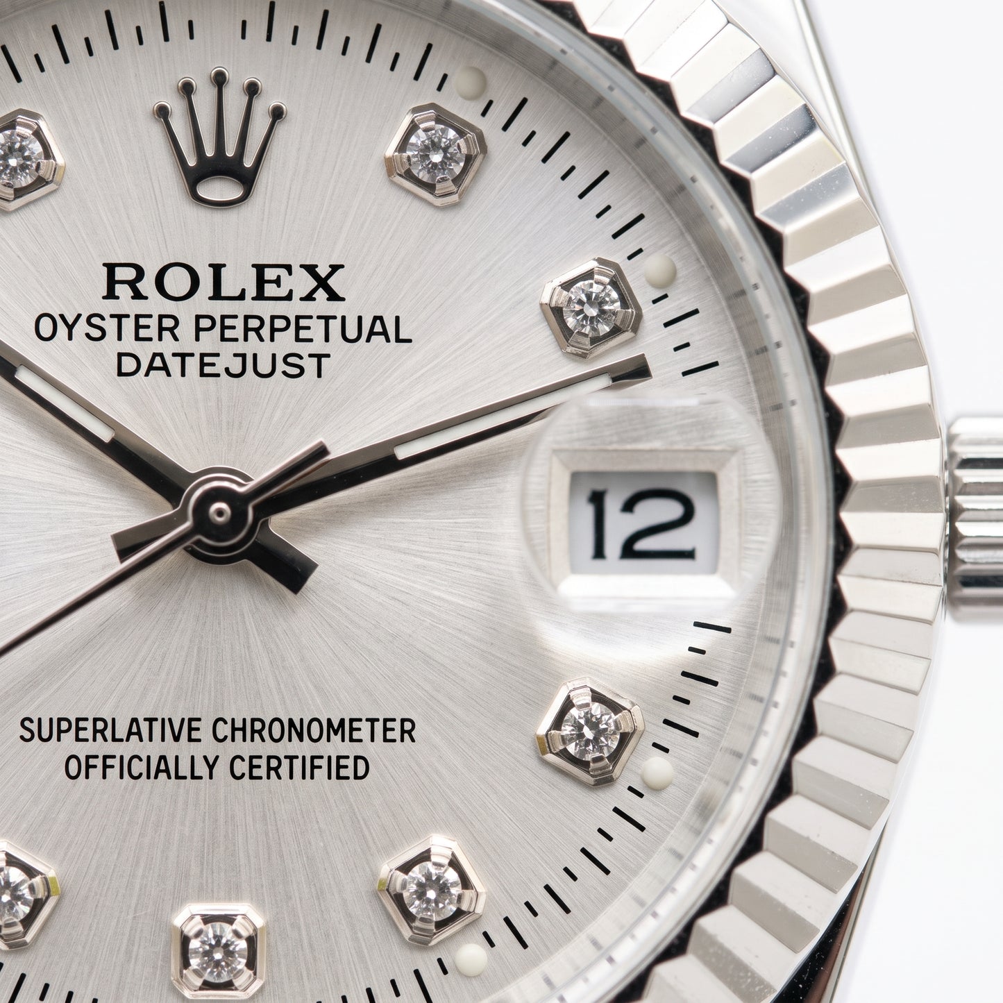 Rolex Women's Datejust Watch – Silver Dial, Fluted Bezel & Jubilee Bracelet