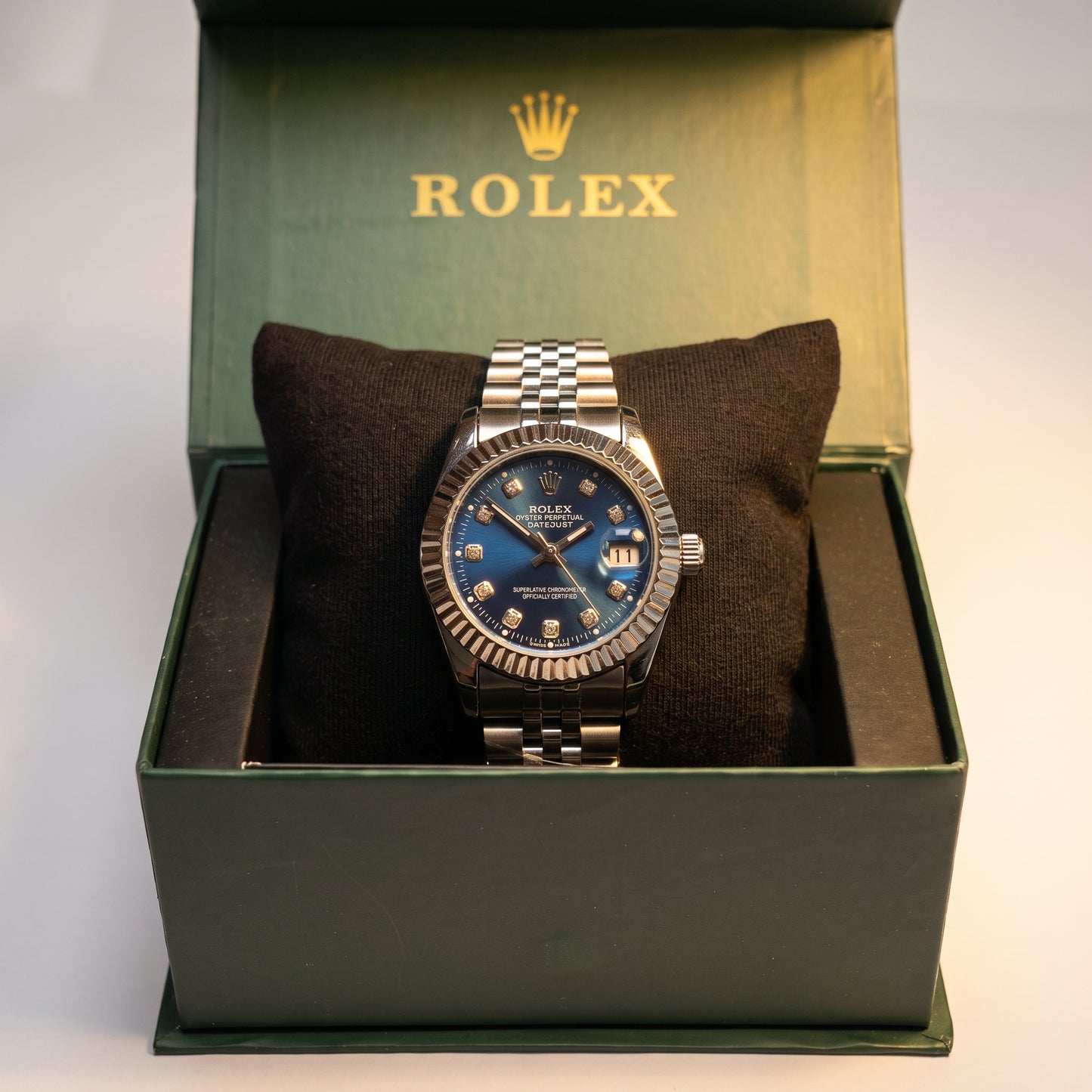Rolex Datejust Women's Blue Dial Steel Watch – Fluted Bezel | Zeldior