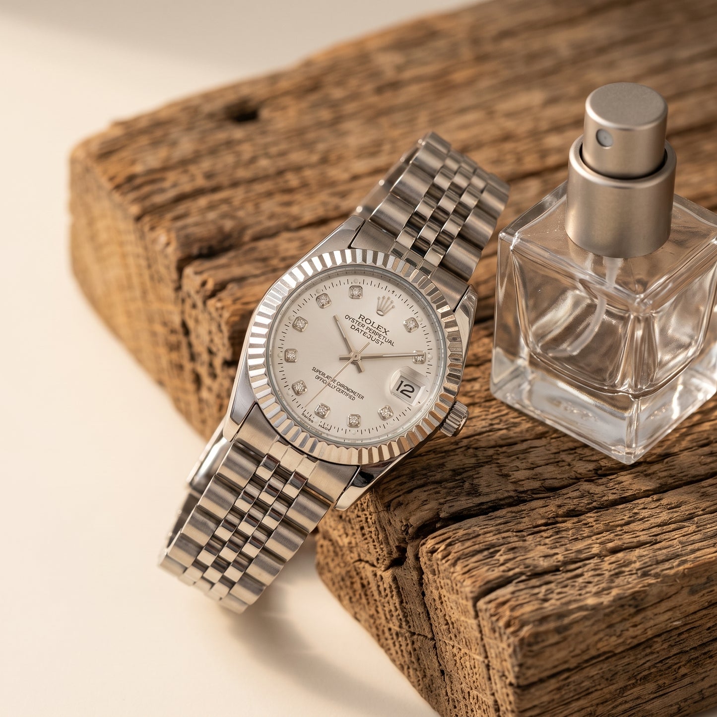 Rolex Women's Datejust Watch – Silver Dial, Fluted Bezel & Jubilee Bracelet