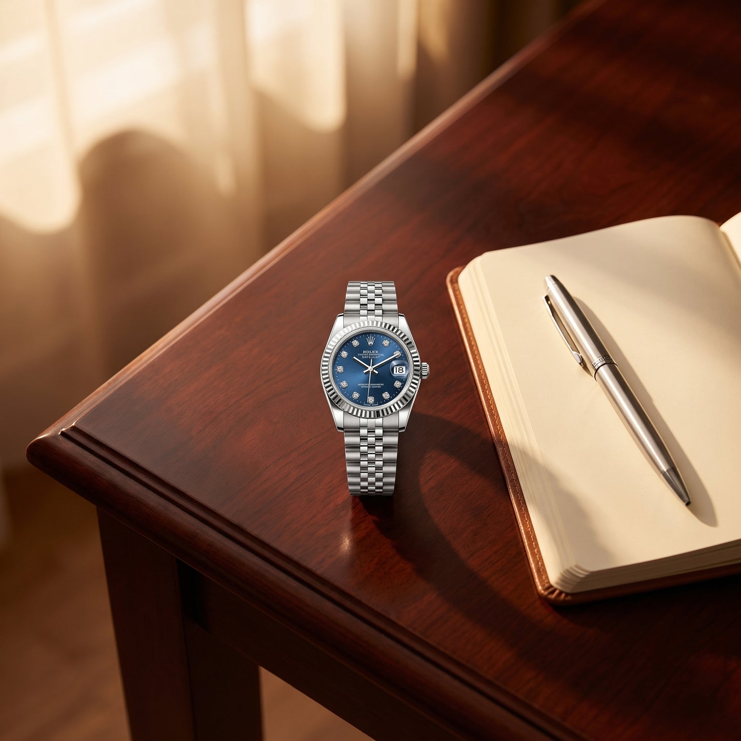 Rolex Datejust Women's Blue Dial Steel Watch – Fluted Bezel | Zeldior
