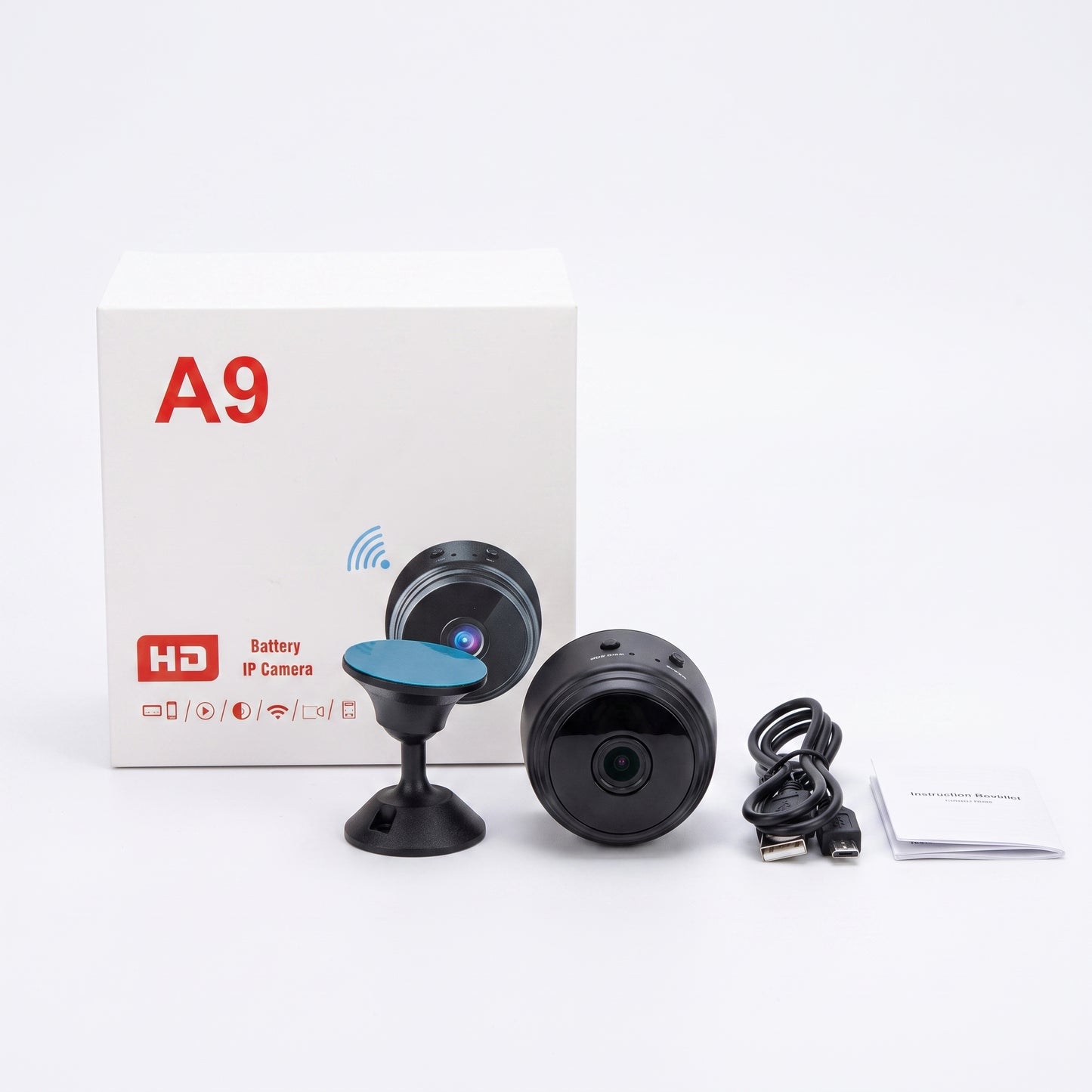 A9 HD WiFi Mini Camera with Night Vision and Motion Detection for Home Security Monitoring
