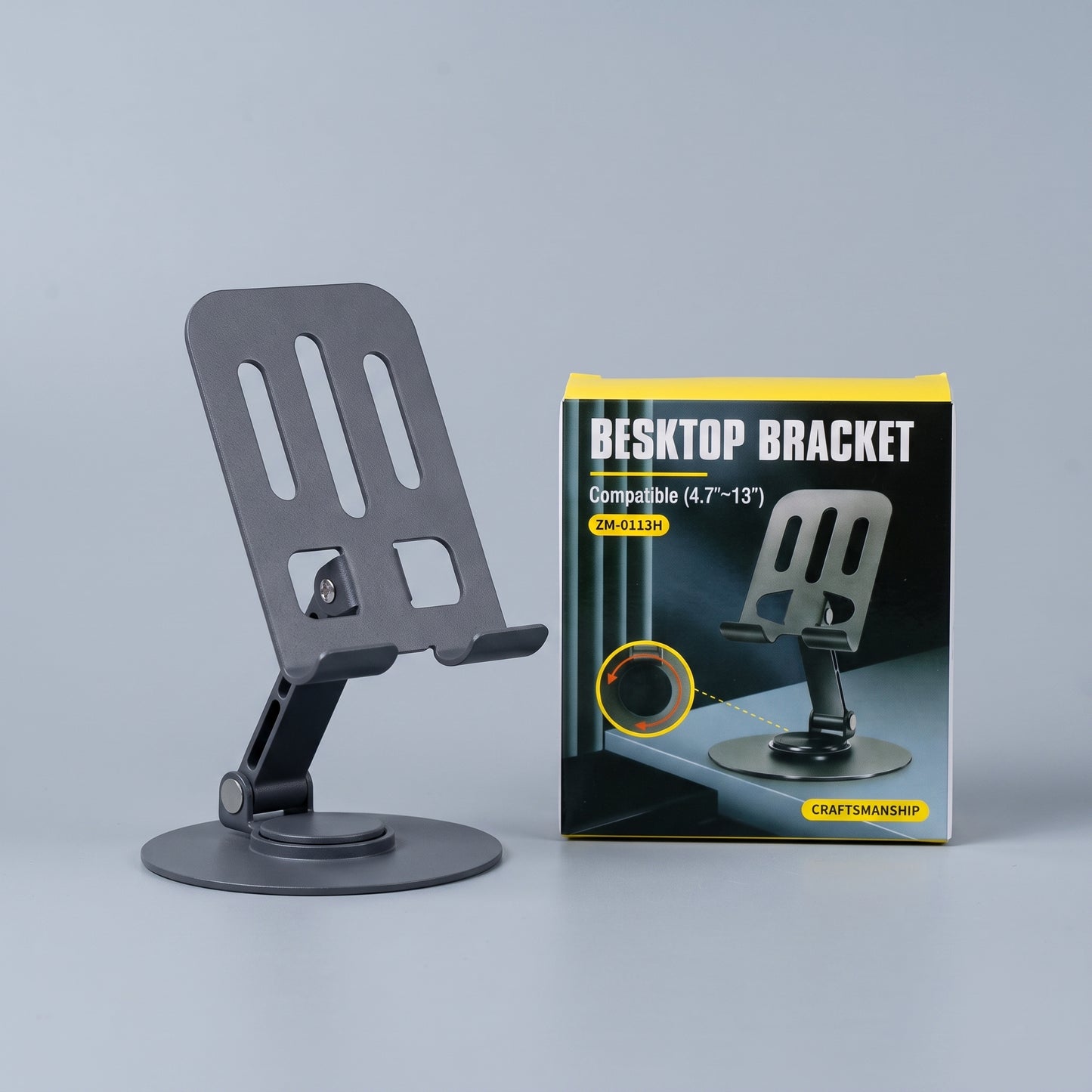 Foldable Desktop Phone & Tablet Stand – Adjustable Aluminum Bracket (4.7"–13")
