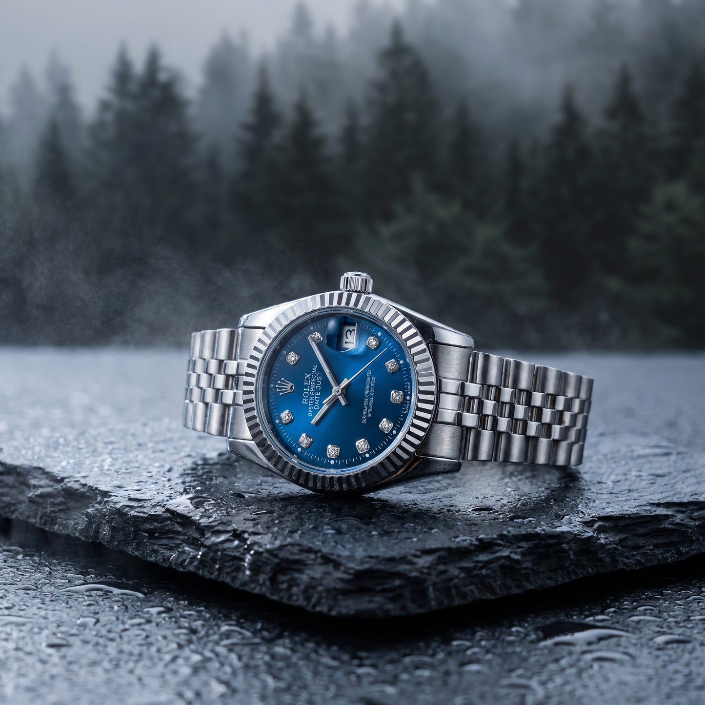 Rolex Datejust Women's Blue Dial Steel Watch – Fluted Bezel | Zeldior