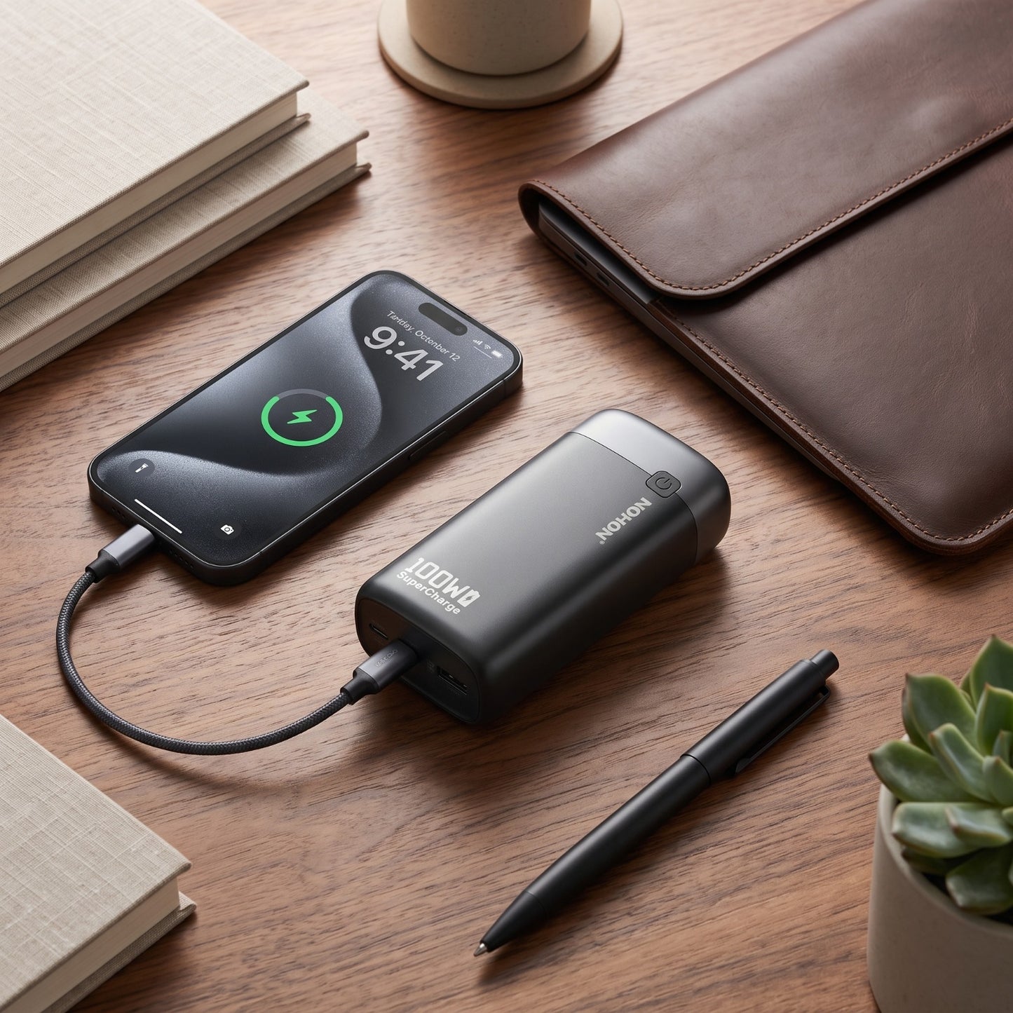 NOHON 100W SuperCharge Power Bank 20000mAh — Fast Charging with Fabric Cover