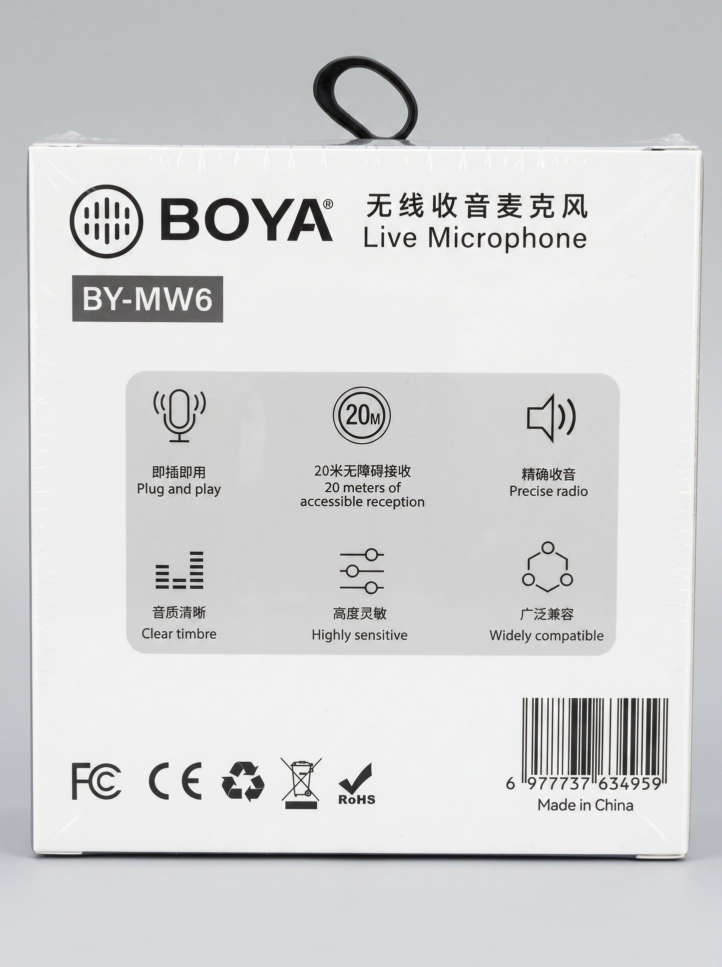 BOYA BY-MW6 Dual Wireless Lavalier Microphone – Live Mic for Mobile & Camera