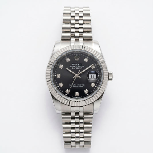 Zeldior Rolex Datejust black dial double-lock clasp detail