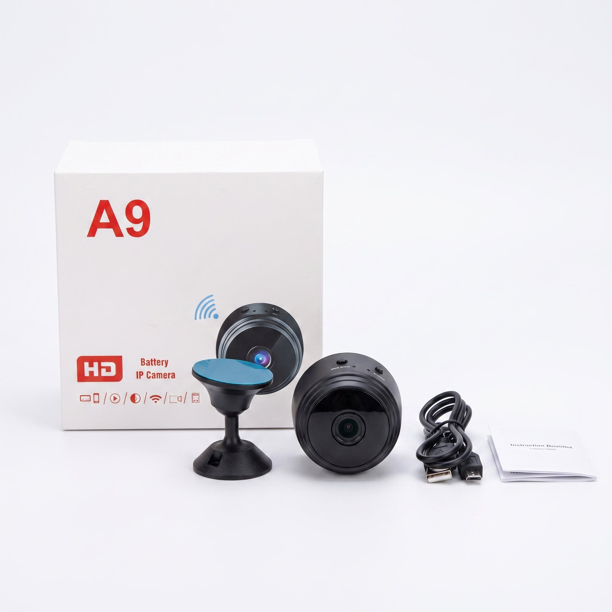 A9 HD WiFi Mini Camera with Night Vision and Motion Detection for Home Security Monitoring