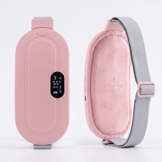 Smart Rechargeable Heat Belt with Vibration Massage | Digital Heat Therapy for Back, Waist & Menstrual Pain Relief