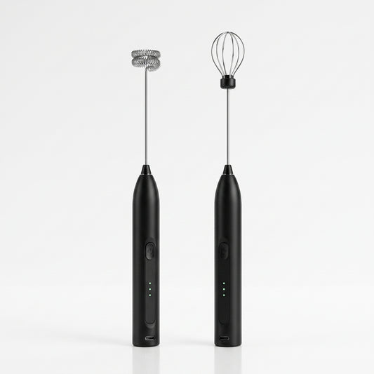 Zeldior USB rechargeable electric milk frother for coffee, latte, cappuccino, matcha and hot chocolate